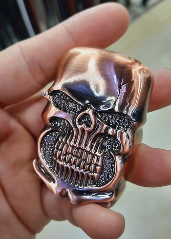 ZİPPO ÇAKMAK KURU KAFA ŞEKLİNDE SIFIR AMBALAJINDA - Görsel 3