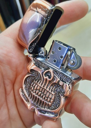 ZİPPO ÇAKMAK KURU KAFA ŞEKLİNDE SIFIR AMBALAJINDA - Görsel 2