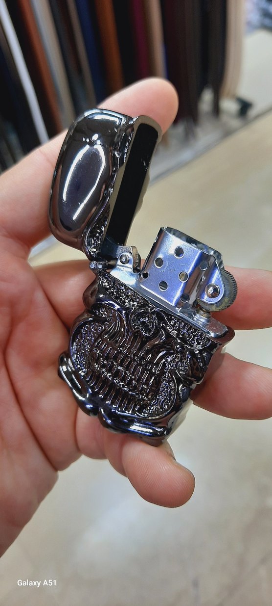 Gri Gotik Biker Erkek Kafatası Yüzük - Görsel 2