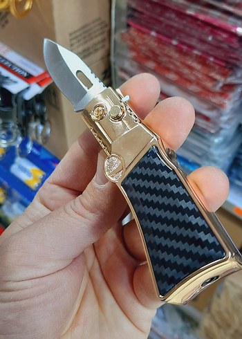 Karbon Desenli Katlanabilir Cep Bıçağı - Görsel 4