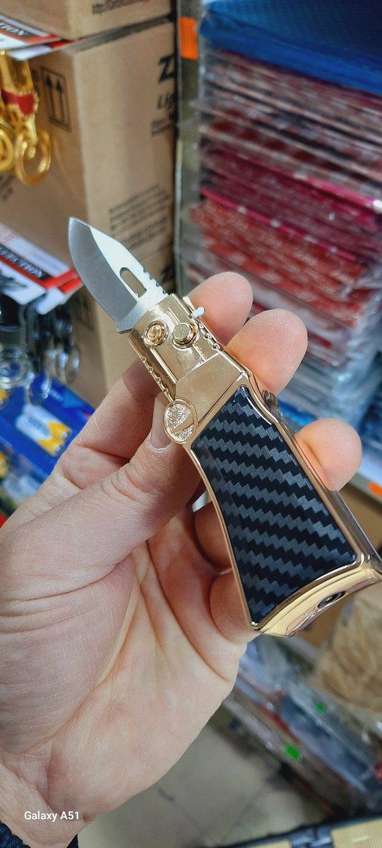 Karbon Desenli Katlanabilir Cep Bıçağı - Görsel 4