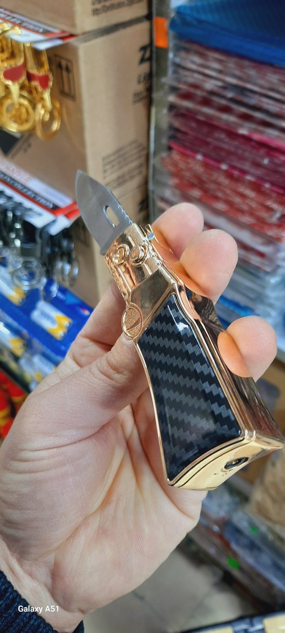 Karbon Desenli Katlanabilir Cep Bıçağı - Görsel 3