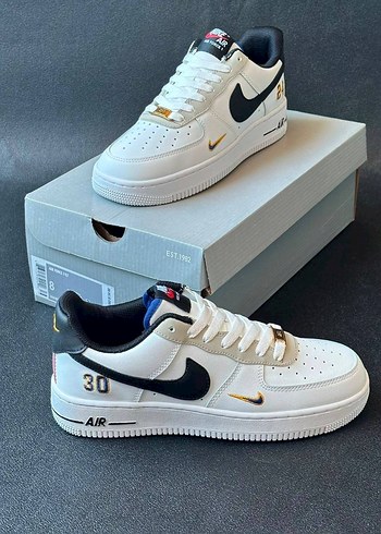 Nike Air Force 1 Low Beyaz Siyah Retro Sneaker