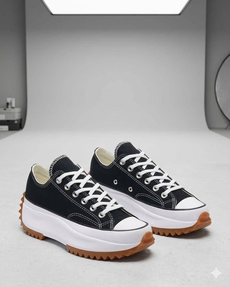 Siyah Beyaz Platform Sneaker — görsel 4/6