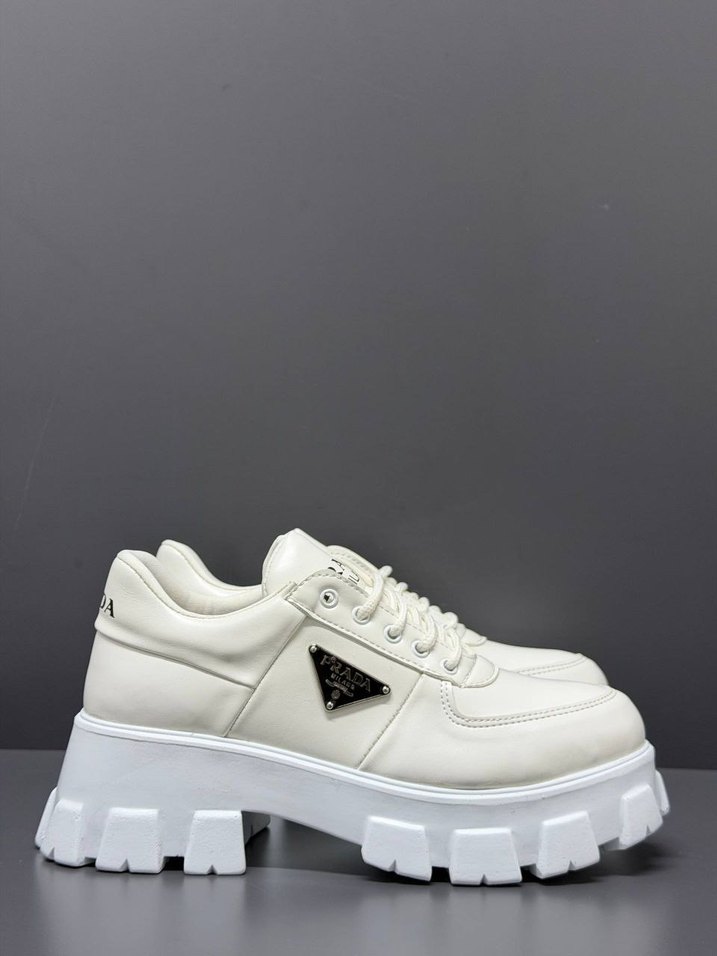 Prada Beyaz Deri Sneaker — görsel 5/6