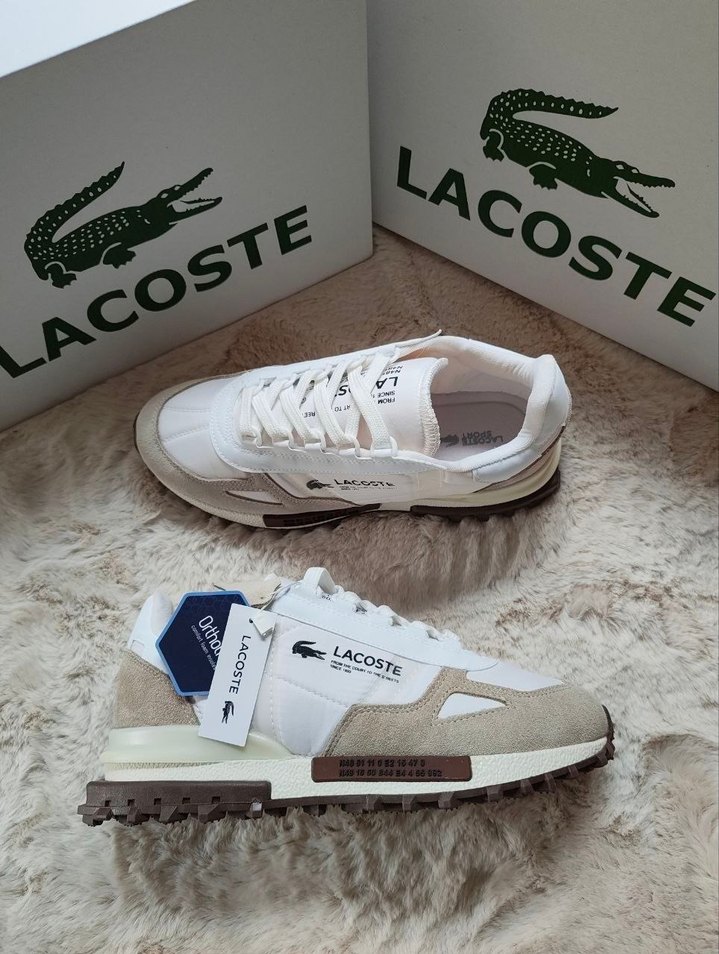 Lacoste Beyaz & Bej Retro Spor Ayakkabı — görsel 3/8