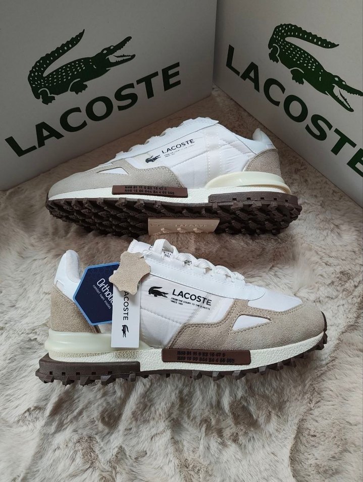 Lacoste Beyaz & Bej Retro Spor Ayakkabı — görsel 5/8