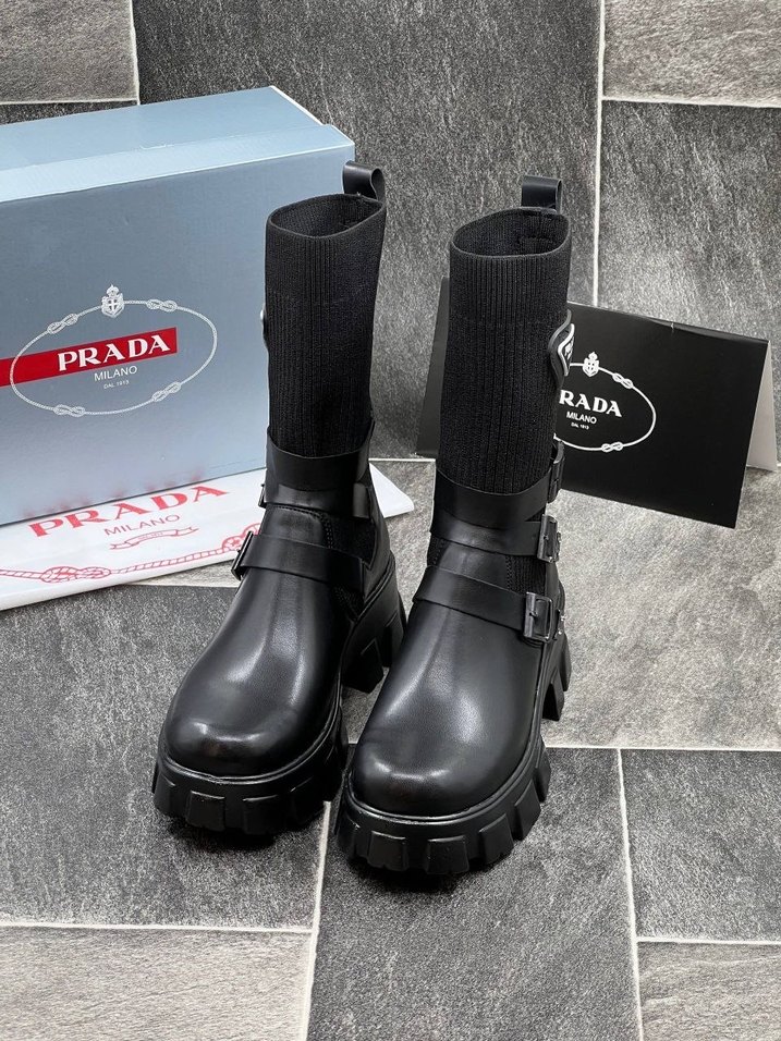 Prada Siyah Orta Boy Çizme — görsel 6/8
