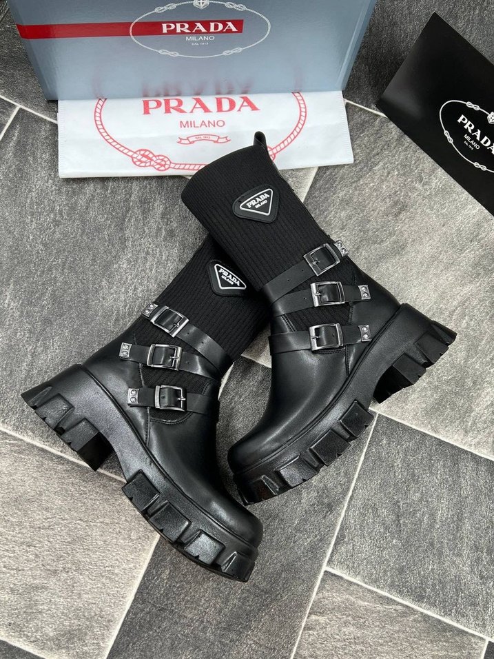 Prada Siyah Orta Boy Çizme — görsel 4/8