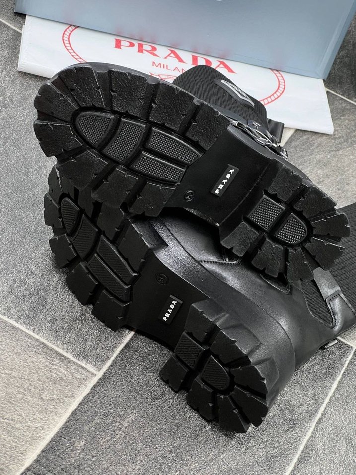 Prada Siyah Orta Boy Çizme — görsel 5/8