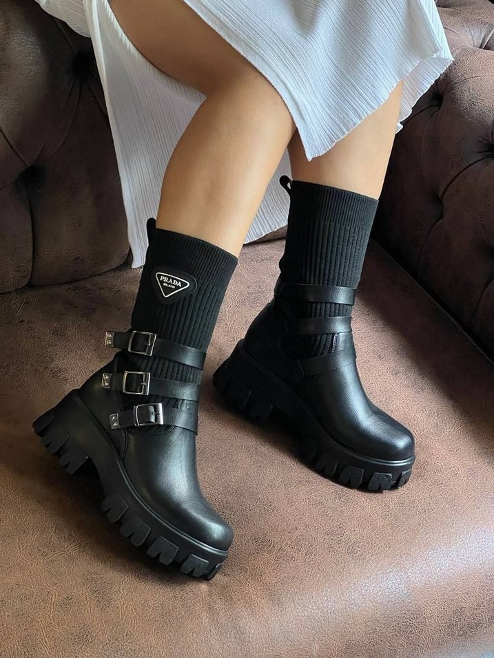 Prada Siyah Orta Boy Çizme — görsel 7/8