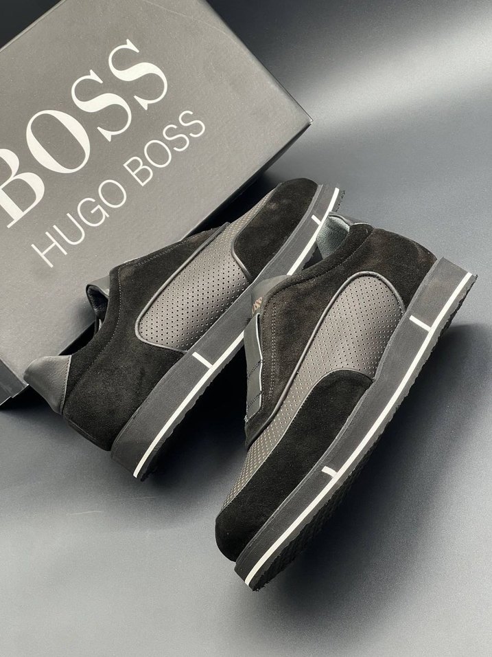 Hugo Boss Siyah Süet ve Deri Sneaker — görsel 5/5
