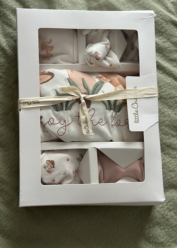 Chakra 7'li Bebek Hastane Çıkışı Seti Ekru/Pembe - Görsel 3