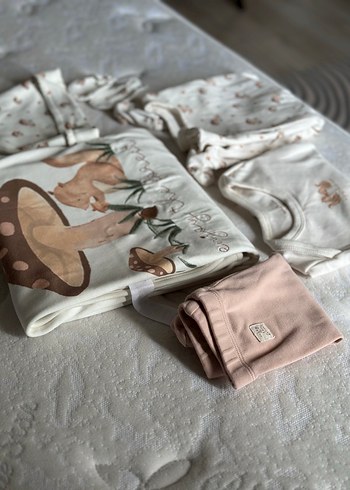 Chakra 7'li Bebek Hastane Çıkışı Seti Ekru/Pembe - Görsel 2