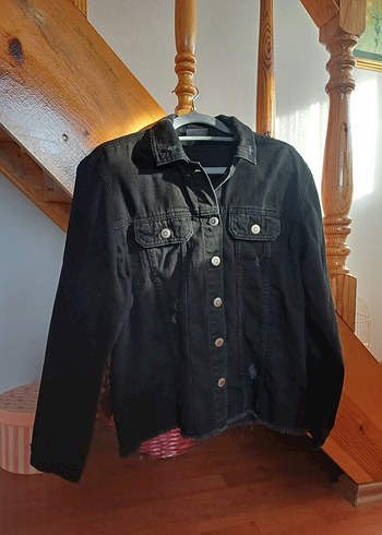 Çocuk Siyah Denim Ceket