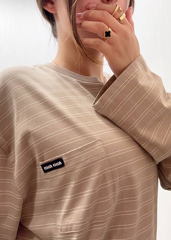 universal Beden Bej Kadın Oversize Sweatshirt