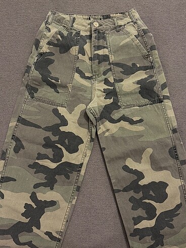 asker desenli vintage pantolon