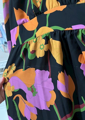 Diger Bohem Çiçek Desenli Uzun Elbise - Görsel 5