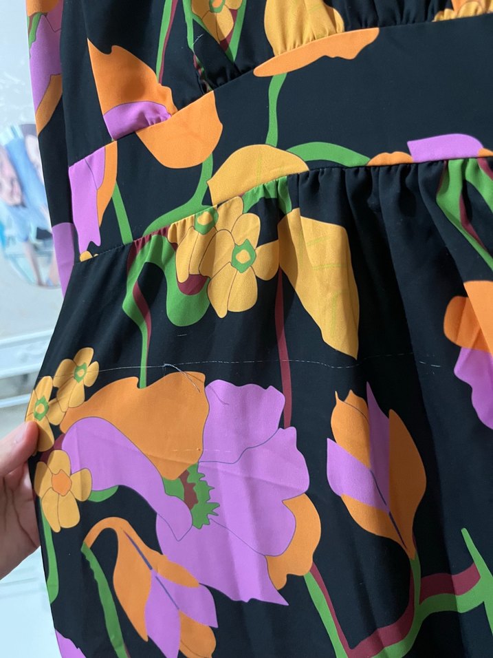 Diger Bohem Çiçek Desenli Uzun Elbise - Görsel 5