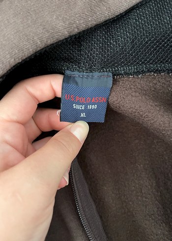 U.S Polo Assn. Kahverengi Fermuarlı Kadın Sweatshirt