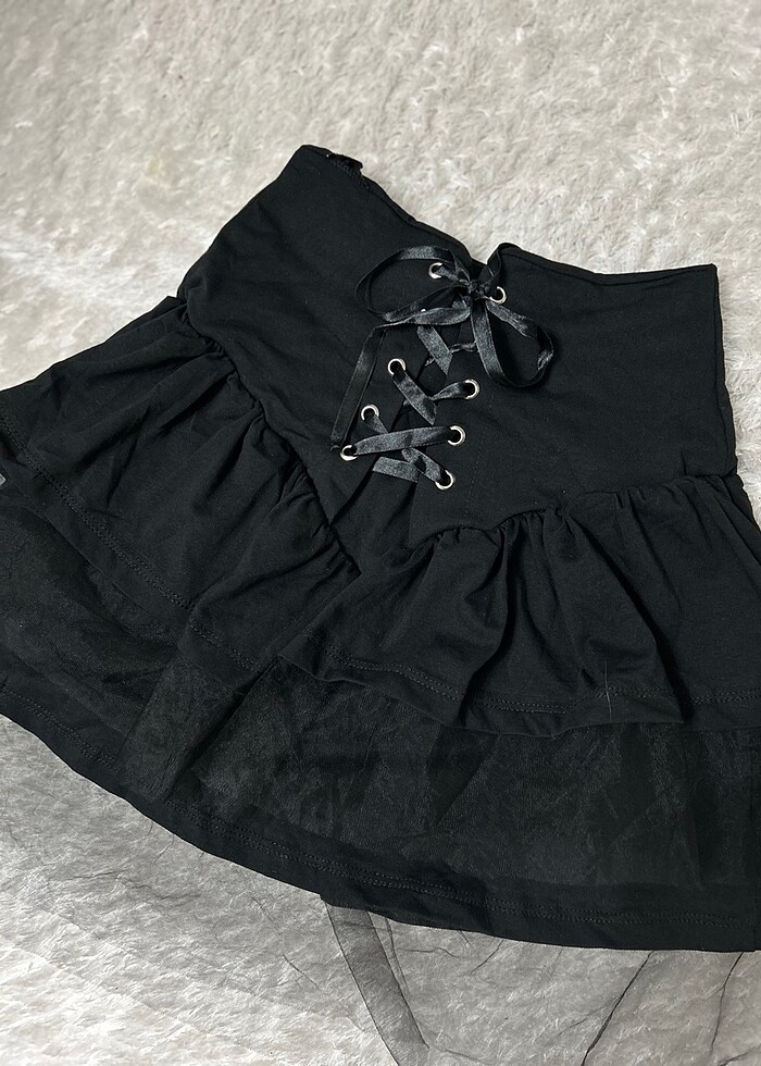 Yurtdışı gothic tül detay etek - Görsel 3