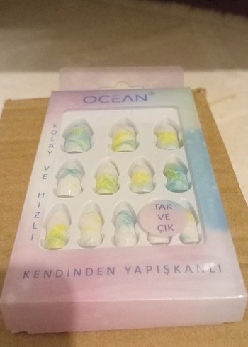 Ocean Kendinden Yapışkanlı Pastel Tırnak Süsleri - Görsel 2