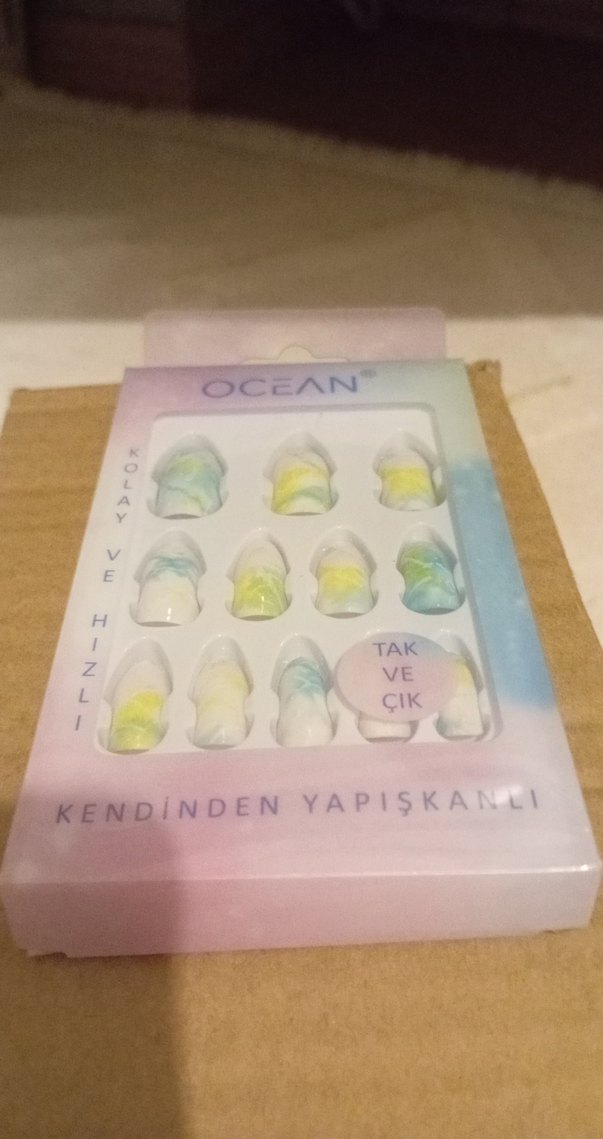 Ocean Kendinden Yapışkanlı Pastel Tırnak Süsleri - Görsel 2