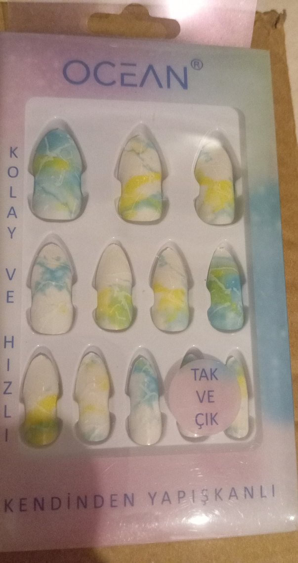 Ocean Kendinden Yapışkanlı Pastel Tırnak Süsleri - Görsel 3