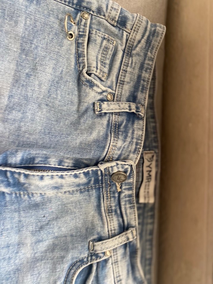 Kadın Mavi Dar Kesim Midi Boy Kot Pantolon - Görsel 2