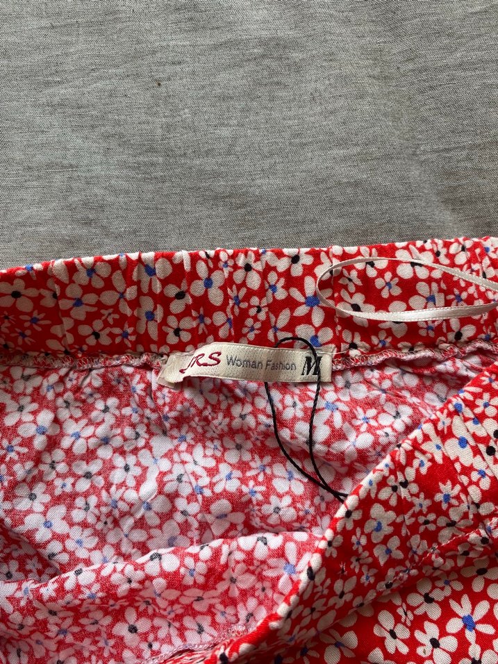 Kırmızı Baskılı Midi Hamile Etek - Görsel 2