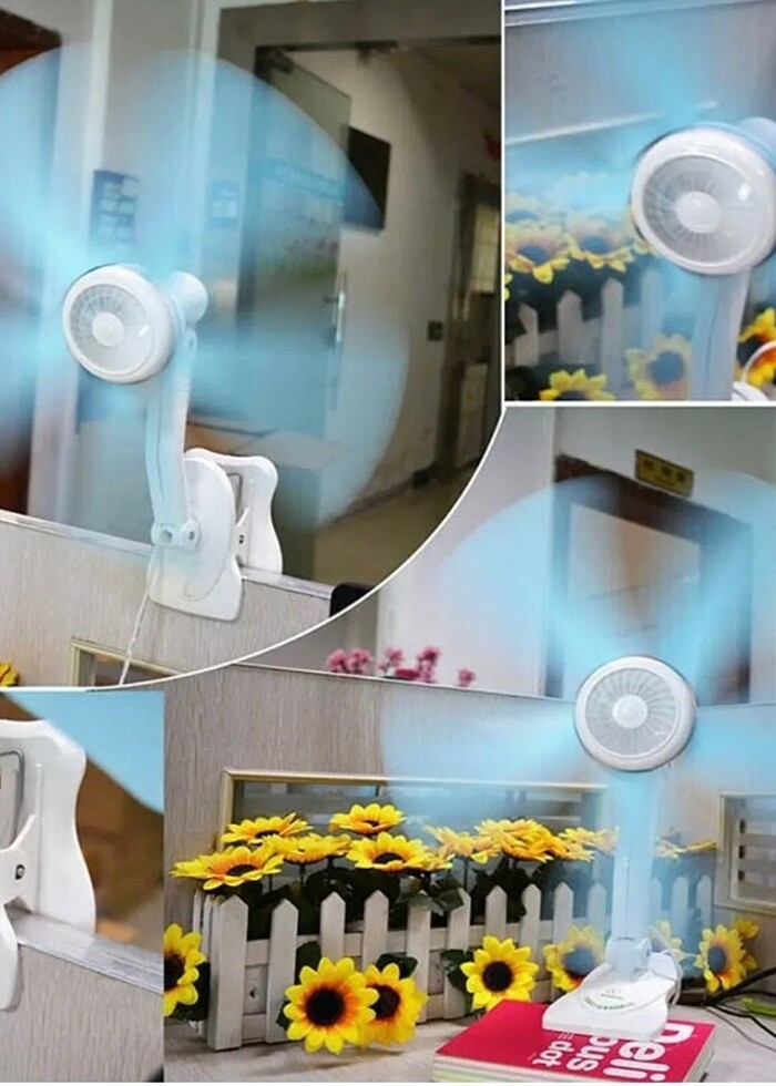 Klipsli masa üstü mini vantilatör fan - Görsel 2