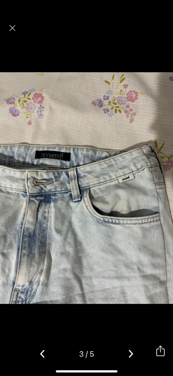 Mavi Rahat Kesim Kadın Kot Pantolon - Görsel 3