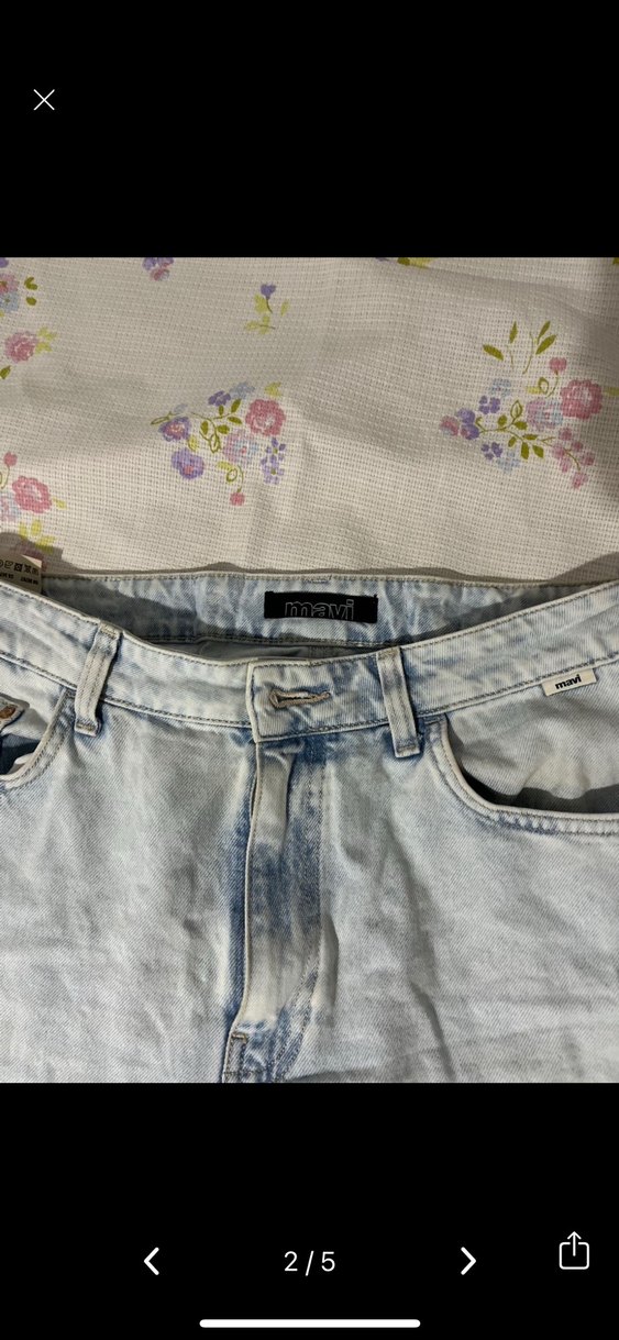 Mavi Rahat Kesim Kadın Kot Pantolon - Görsel 2