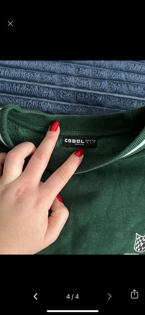 Yeşil Sweatshirt - Görsel 4