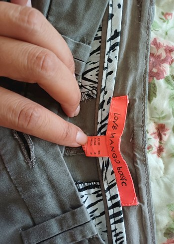 Mango haki yeşil Pantolon