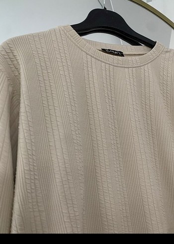 Bej Kadın Uzun Kollu Triko Tunik - Görsel 2