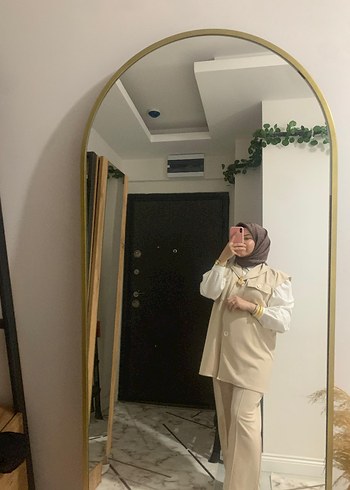 Camel Renkli Midi Kadın Takım Elbise - Görsel 2