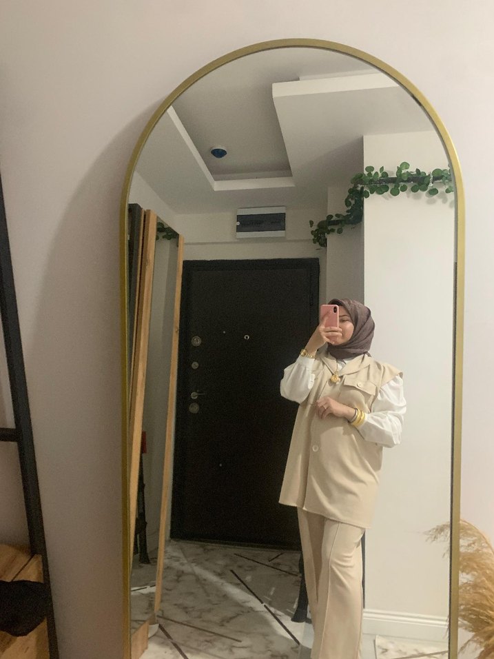 Camel Renkli Midi Kadın Takım Elbise - Görsel 2