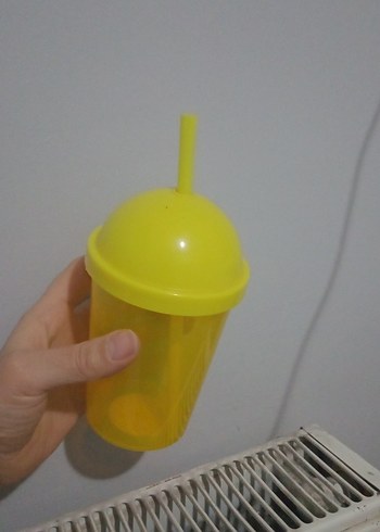 Sarı Bebek Biberonu ve Pipet - Görsel 2