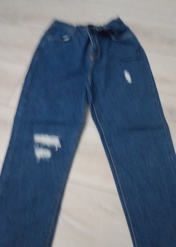 LC Waikiki Kadın Mavi Bol Kesim Midi Kot Pantolon