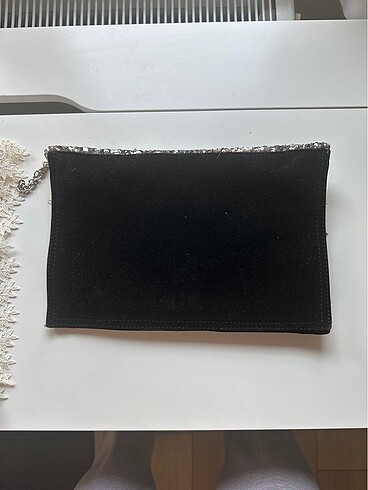 Collezione Abiye clutch çanta siyah süet