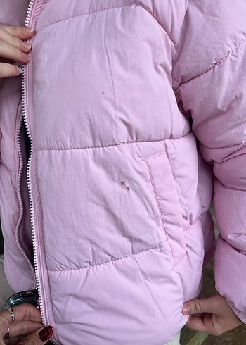 xs Beden pembe Renk Bershka Pembe Şişme Mont
