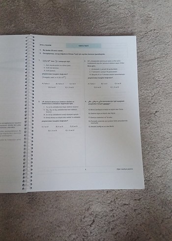 KİMYA ÇIKMIŞ SORULAR KİTABI - Görsel 3