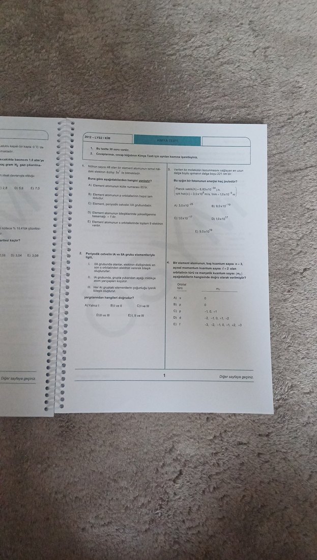 KİMYA ÇIKMIŞ SORULAR KİTABI - Görsel 4