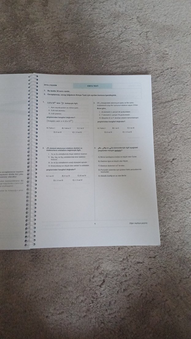 KİMYA ÇIKMIŞ SORULAR KİTABI - Görsel 3