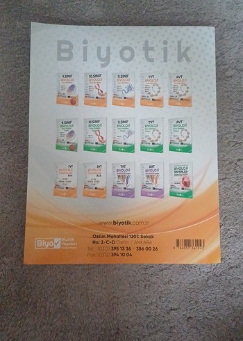 BİYOTİK AYT BİYOLOJİ SORU BANKASI