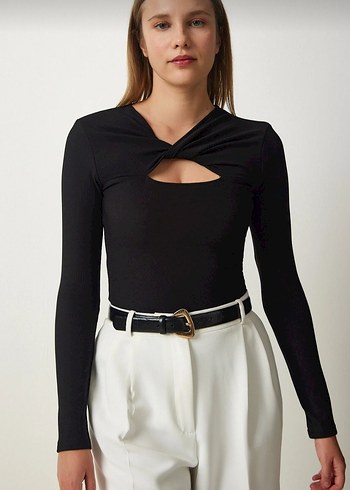 Siyah Uzun Kollu Bluz - Görsel 2