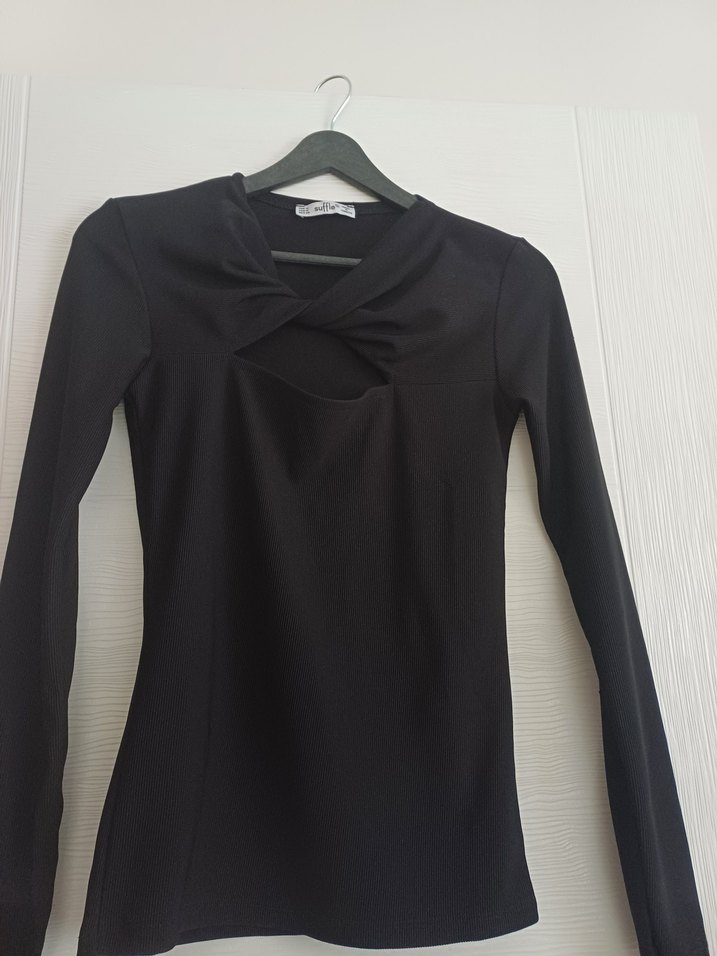 Siyah Uzun Kollu Bluz - Görsel 4