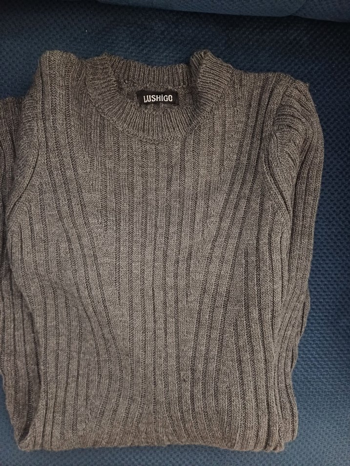 Gri Kadın Triko Elbise - Görsel 4