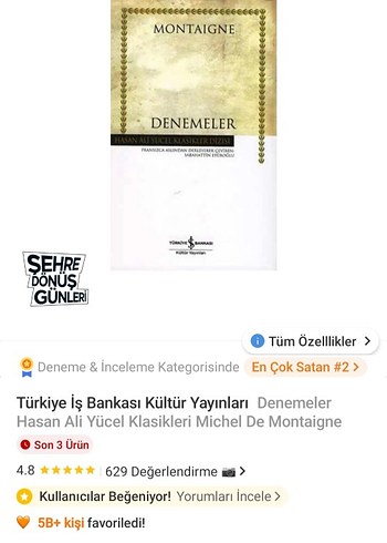 Montaigne - Denemeler Kitabı - Görsel 3